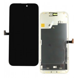 Дисплей для Apple iPhone 15 Pro Max, чорний, з рамкою, High Quality, 120Hz GXQC-Super OLED SOFT Service Pack (без помилки)