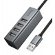 USB-хаб HOCO HB1A 4xUSB 2.0, metal gray