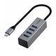USB-хаб HOCO HB1C 4xUSB 3.0, metal gray