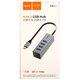 USB-хаб HOCO HB1C 4xUSB 3.0, metal gray