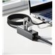 USB-хаб HOCO HB1D 3xUSB + RJ45, metal gray