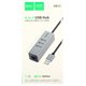 USB-хаб HOCO HB1D 3xUSB + RJ45, metal gray