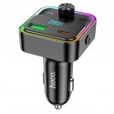 Автомобильное зарядное устройство Hoco E81 Bluetooth с FM-модулятором Type-C PD30W + USB QC3.0, черное