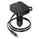 Автомобільний зарядний пристрій Hoco NZ18 1USB + Type-C PD65W з кабелем, чорний