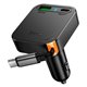 Автомобільний зарядний пристрій Hoco NZ18 1USB + Type-C PD65W з кабелем, чорний