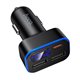 Автомобильное зарядное устройство Hoco Z63A 2USB + Type-C PD QC 42W с дисплеем, черное