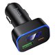 Автомобильное зарядное устройство Hoco Z63B 1USB + Type-C PD QC 48W с дисплеем, черное