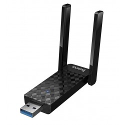 Wi-Fi адаптер Hoco HI34 с двумя антеннами, черный