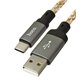 Кабель Type-C - USB Hoco U112 Shine 1м 3А силіконовий з підсвіткою, сірий