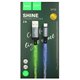 Кабель Type-C - USB Hoco U112 Shine 1м 3А силіконовий з підсвіткою, сірий