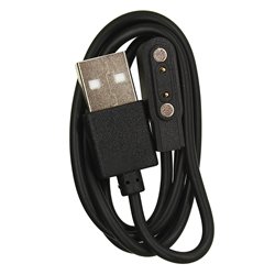 Кабель зарядки для смарт-часов универсальный магнитный 2 pin 6x12.9 мм, черный