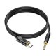 Кабель AUX Type-C - Jack 3.5 Hoco UPA30, 1 м, чорний