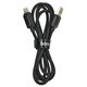 Кабель USB - Lightning Hoco U146 1.2м 2.4А в оплетці з індикатором, чорний