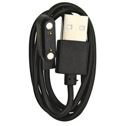 Кабель зарядки для смарт-часов универсальный магнитный 2 pin 8x14.5 мм, черный