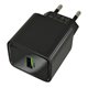 Зарядний пристрій Hoco CS81A 1USB 18W з дисплеєм, чорний