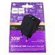 Зарядний пристрій Hoco CS84A 1USB + Type-C PD QC 30W з дисплеєм, чорний
