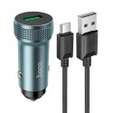 Автомобильное зарядное устройство Hoco Z49A USB QC 18W, серое