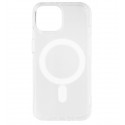 Чохол для Apple iPhone 15, Clear case MagSafe, пластик + силікон, прозорий