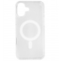 Чохол для Apple iPhone 16 Plus, Clear case MagSafe, пластик + силікон, прозорий