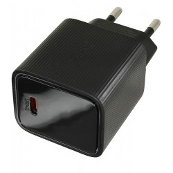 Зарядний пристрій Hoco CS82A Type-C PD QC 20W з дисплеєм, чорний