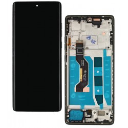 Дисплей для Motorola Moto G85 (XT2427), чорний, з рамкою, оригінал (PRC)
