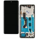 Дисплей для Motorola Moto G85 (XT2427), чёрный, с зелёной рамкой, оригинал (PRC)