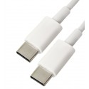 Кабель Type-C - Type-C ПВХ до 1А, 1 м, белый