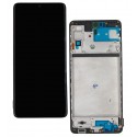 Дисплей для Samsung M515 Galaxy M51, M515F Galaxy M51, чорний, з тачскріном, з рамкою, оригінал (PRC)