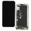 Дисплей для Apple iPhone X, чёрный, с рамкой, Original FOG