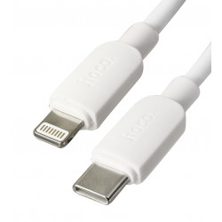 Кабель Type-C - Lightning, Hoco X96, 1 м, 2,4А, силіконовий, білий