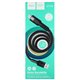 Кабель Lightning - USB, Hoco U110, в тканевой оплетке, 1,2 метр, 2,4А, черный
