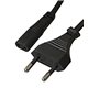 Кабель сетевой 2pin, 1,8 м, Cablexpert, пружинка, черный