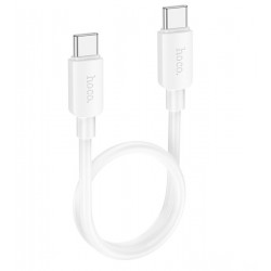 Кабель Type-C — 2xUSB, Hoco X96, круглий, 25см, QC 60Вт, білий
