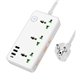 Удлинитель Hoco Storm 3-position socket AC7A |3USB/1Type-C, 3.4A/17W, белый