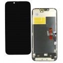Дисплей для Apple iPhone 13 Pro, чорний, з рамкою, High Quality, 120Hz GXQC-Super IN CELL FHD Service Pack (без помилки)