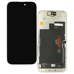 Дисплей для Apple iPhone 15 Pro, чорний, з рамкою, (Box), (OLED), GXQC soft, 120Hz