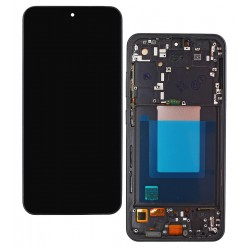 Дисплей для Samsung S721 Galaxy S24 FE (5G) (2024), чорний, з рамкою, High Quality, (OLED)