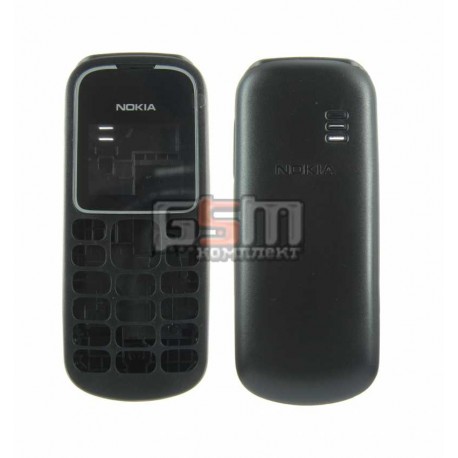 Корпус для Nokia 1280, черный, high-copy, передняя и задняя панель