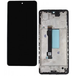 Дисплей для Xiaomi Poco X5 Pro, Redmi Note 12 Pro 5G, чорний, з рамкою, копія, (TFT)