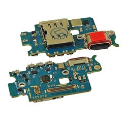 Шлейф для Samsung S911 Galaxy S23, микрофона, коннектора зарядки, Sim коннектора, плата зарядки, High Quality
