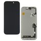 Дисплей для Apple iPhone 17, чорний, з рамкою, High Quality, 120Hz, GXQC-Super OLED SOFT, Service Pack