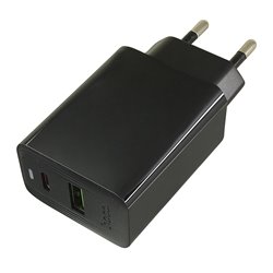 Зарядний пристрій Hoco CS95A, USB 18W, Type-C PD 30W, чорний
