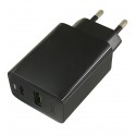 Зарядное устройство Hoco CS95A, USB 18W, Type-C PD 30W, чёрное