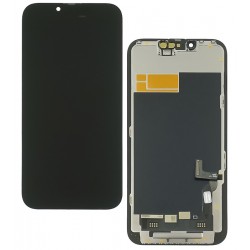 Дисплей для Apple iPhone 13, чорний, з рамкою, без помилки, (Box), (OLED), GXQC soft, 60Hz