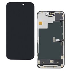 Дисплей для Apple iPhone 15 Pro, чёрный, с рамкой, High Quality, 120Hz GXQC-Super IN CELL FHD Service Pack (без ошибки)