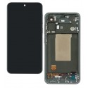 Дисплей для Samsung A566 Galaxy A56, серый, с рамкой, оригинал (PRC OD), Graphite, GH82-36829A