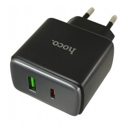 Зарядний пристрій Hoco C158A, USB 18W, Type-C PD 45W, чорний