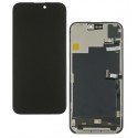 Дисплей для Apple iPhone 15 Pro Max, чёрный, с рамкой, High Quality, 120Hz GXQC-Super IN CELL FHD Service Pack (без ошибки)