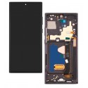 Дисплей для Samsung N985F Galaxy Note 20 Ultra, N986B Galaxy Note 20 Ultra 5G, черный, с тачскрином, с черной рамкой, GXQC-Super OLED SOFT, Service Pack