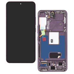 Дисплей для Samsung S901 Galaxy S22 5G, чорний, з рамкою, GXQC-Super OLED SOFT, Service Pack